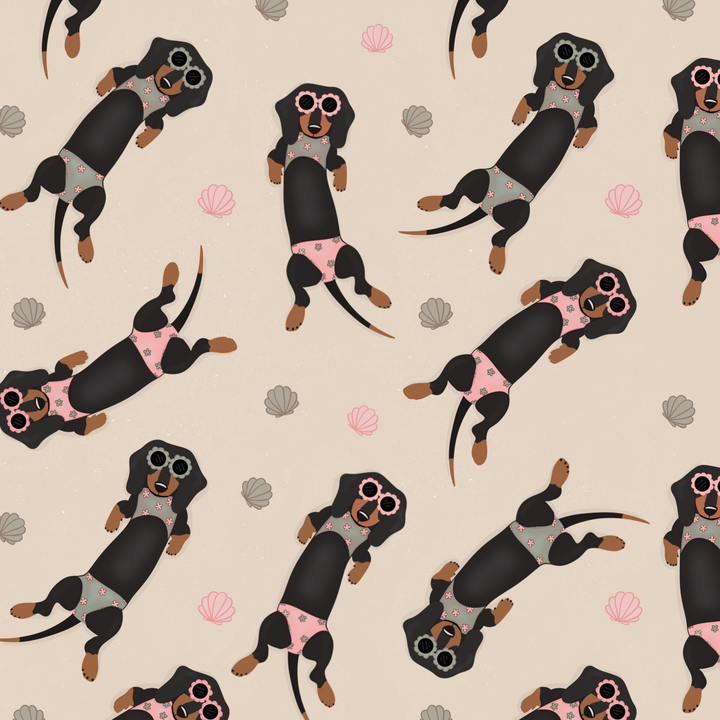 Weenies in bikinis Dog Euro Scrub Cap for Women, by Sunshine Caps Co