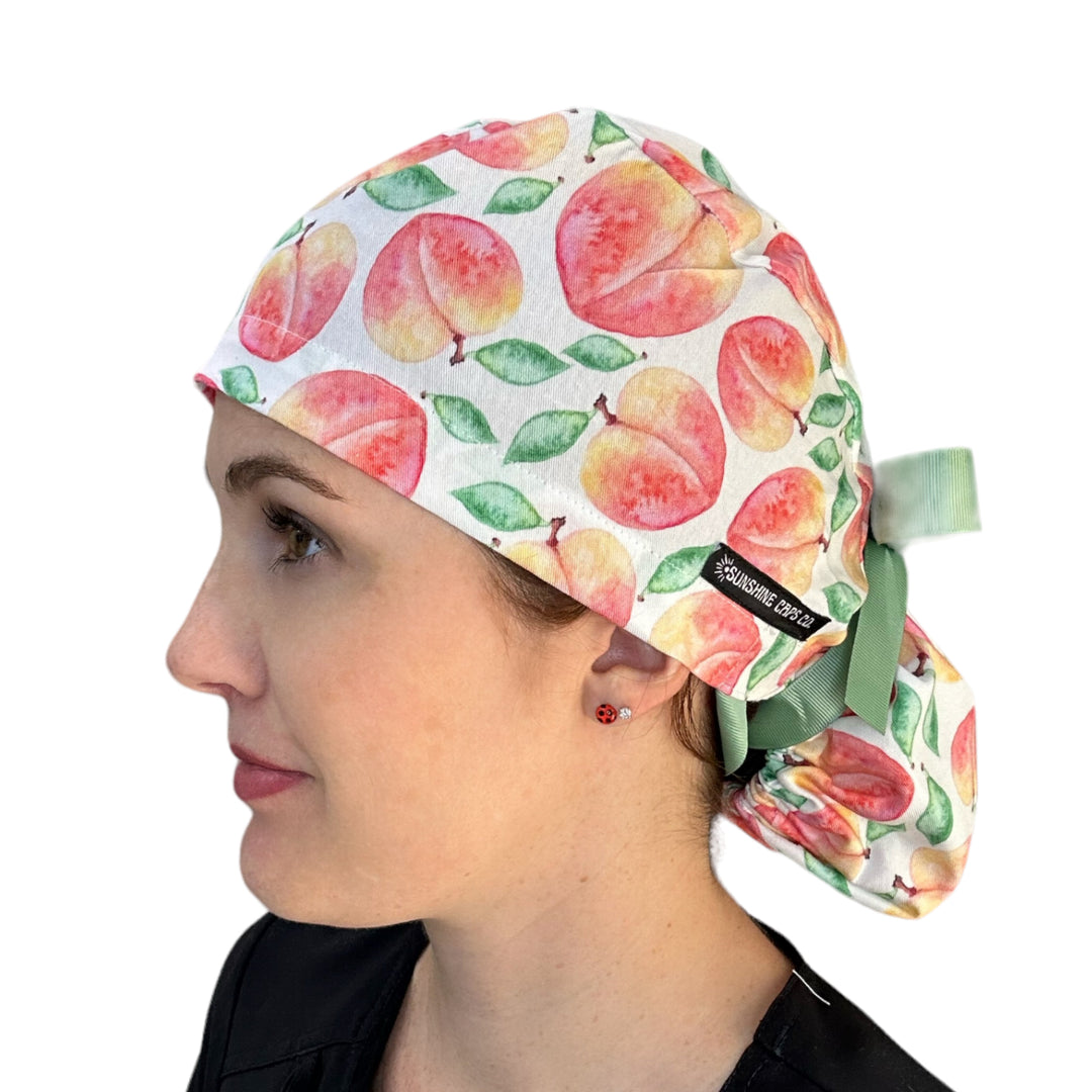 peach Scrub Cap for Women, By Sunshine Caps Co.
