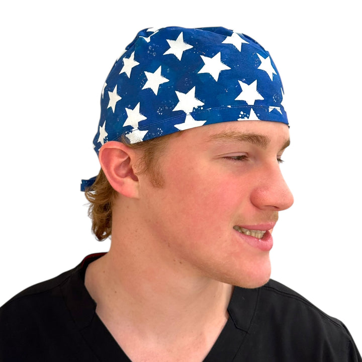 Star Spangled Blue- Classic/Men's Scrub Cap