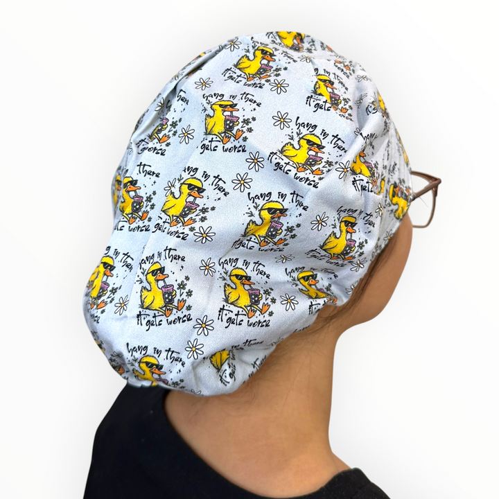 Hang in There, It Gets Worse- Bouffant Scrub Cap