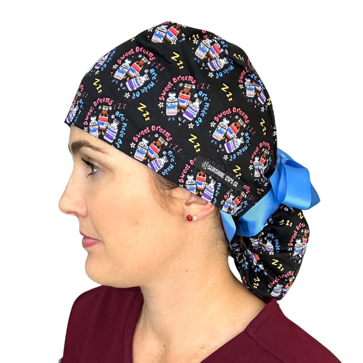Sweet Dreams are Made of These- Ponytail Scrub Cap