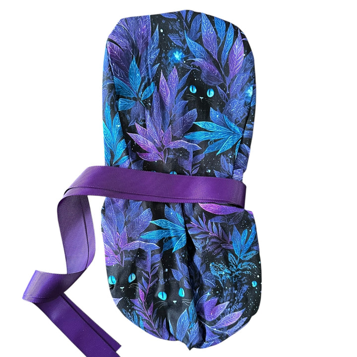 Mystic Cat Foliage- Ponytail Scrub Cap