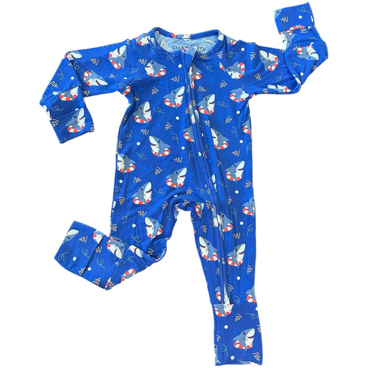 Shark Floatie Bamboo Zipper Sleeper