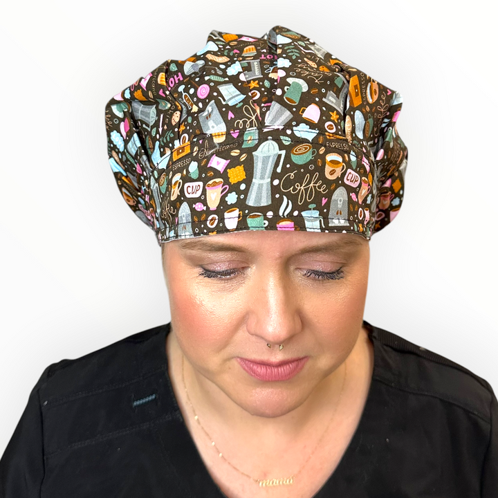 Coffee Break- Bouffant Scrub Cap
