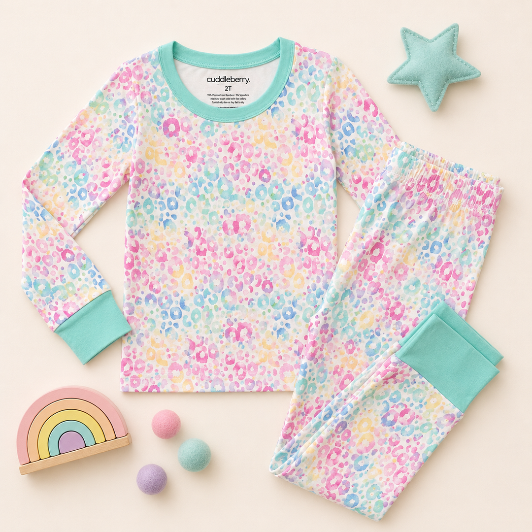 ColorPop Leopard Long Sleeve Two-Piece PJ's