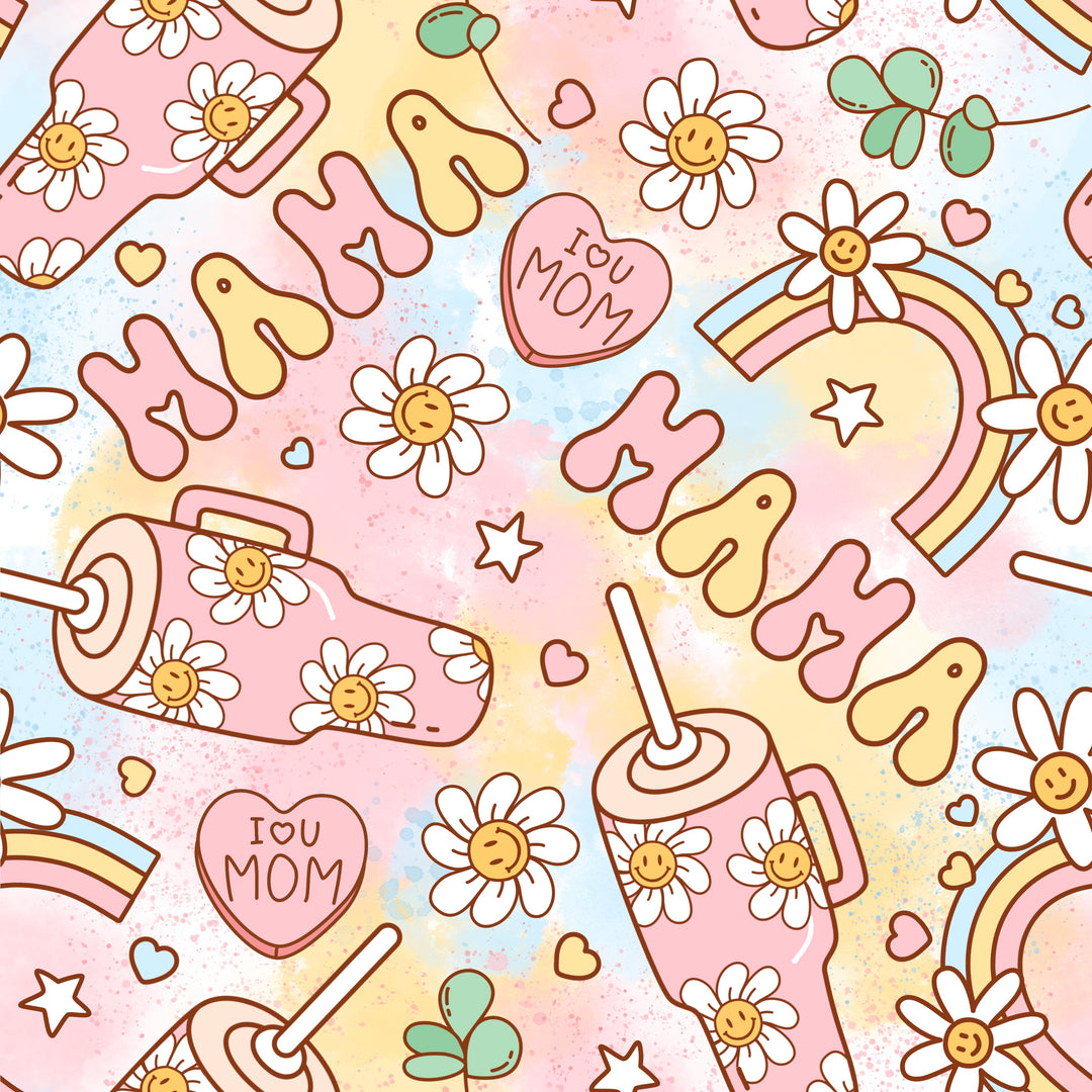 Mama Mom-themed Euro Scrub Cap for Women, by Sunshine Caps Co