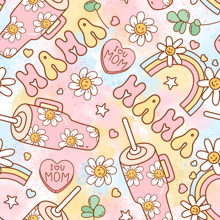 Mama Mom-themed Euro Scrub Cap for Women, by Sunshine Caps Co