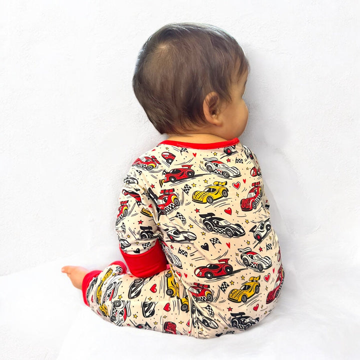 Race Car Bamboo Zipper Sleeper