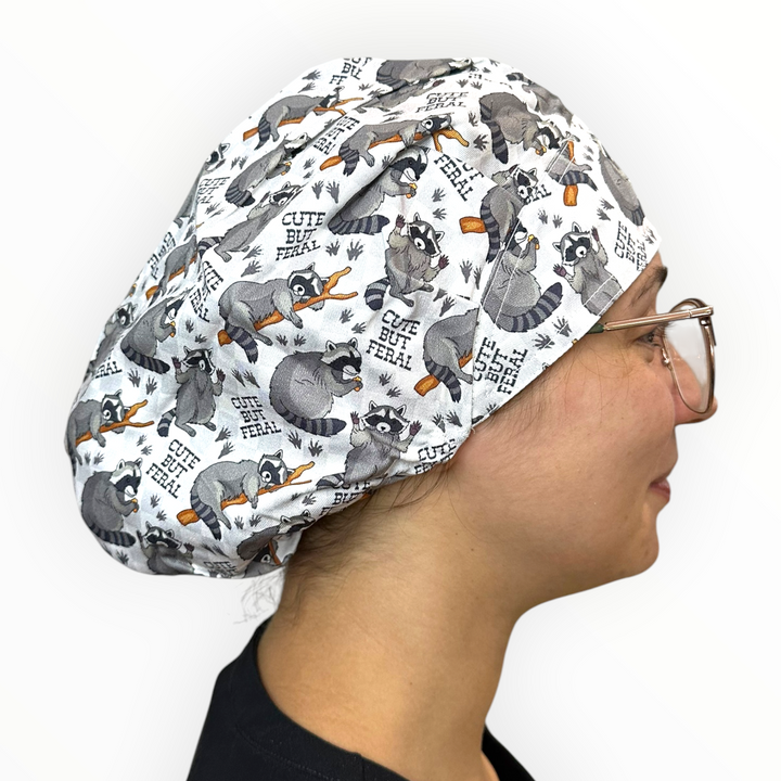 Cute but Feral- Bouffant Scrub Cap