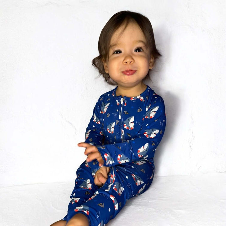Shark Floatie Bamboo Zipper Sleeper
