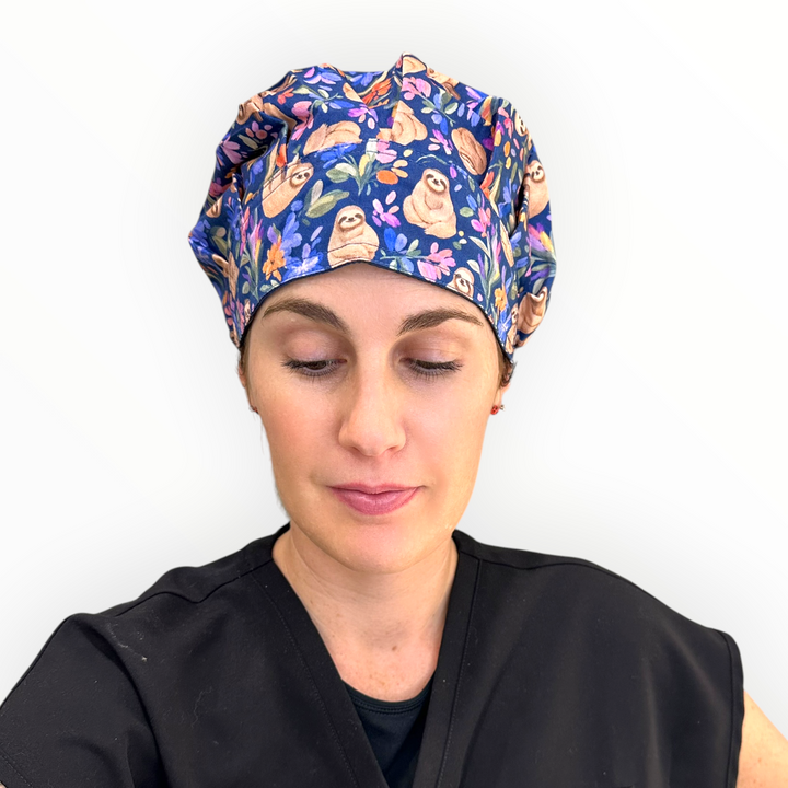 Sloth Whimsy- Bouffant Scrub Cap