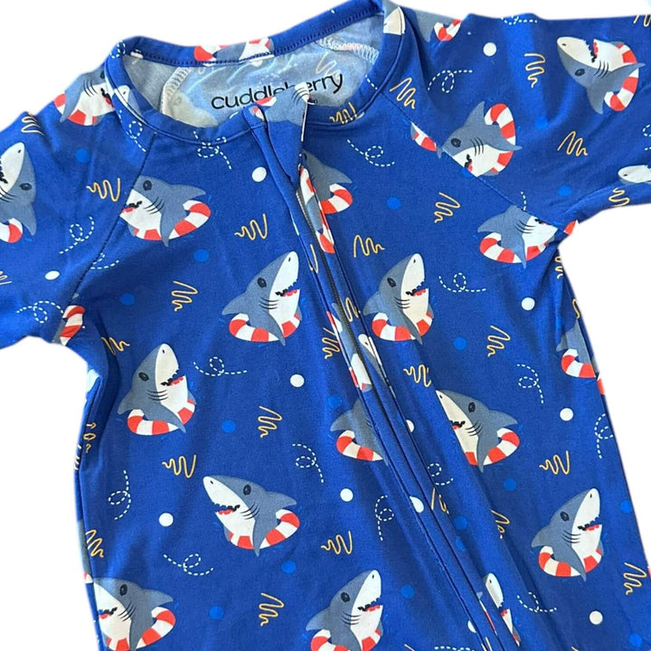 Shark Floatie Bamboo Zipper Sleeper