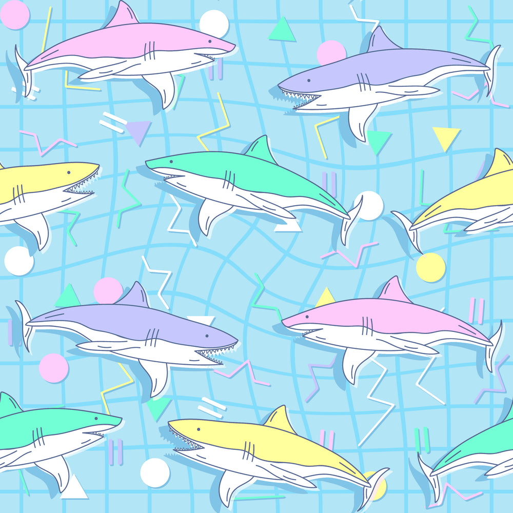 Retro Shark Ponytail Scrub Cap for Women, By Sunshine Caps Co.
