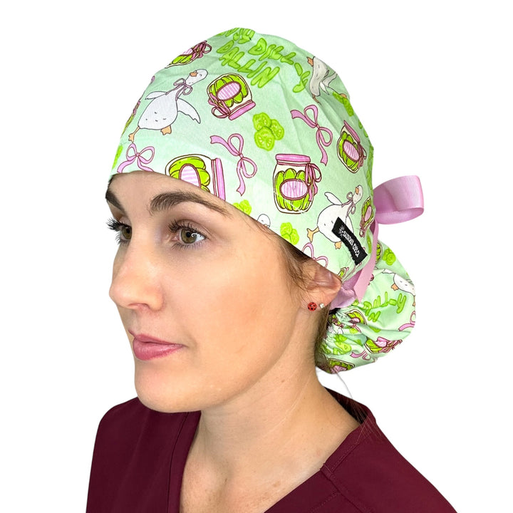 Busy Dilly Dallin- Ponytail Scrub Cap