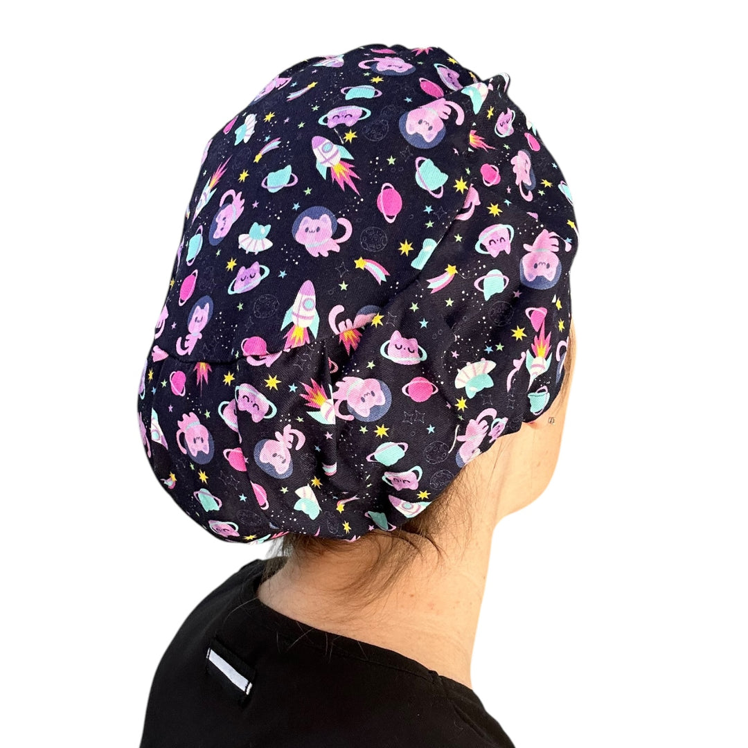 Astro Cats Euro Scrub Cap for Women, by Sunshine Caps Co
