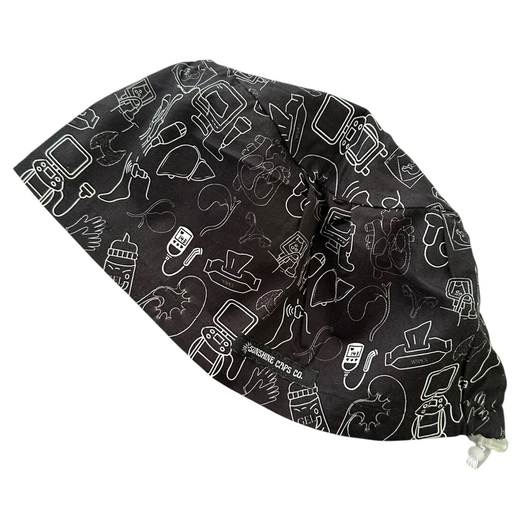 Ultrasound Doodles- Euro Scrub Cap