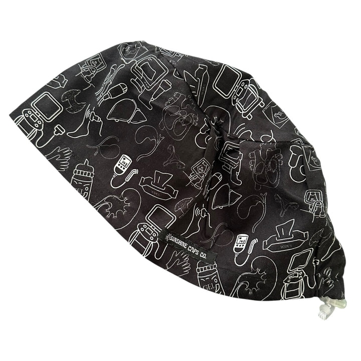 Ultrasound Doodles- Euro Scrub Cap