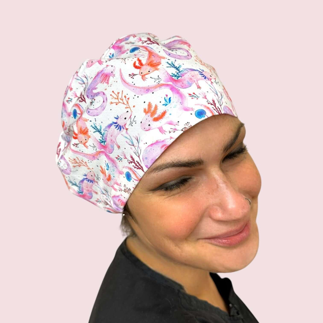 Axolotl Euro Scrub Cap, By Sunshine Caps Co.
