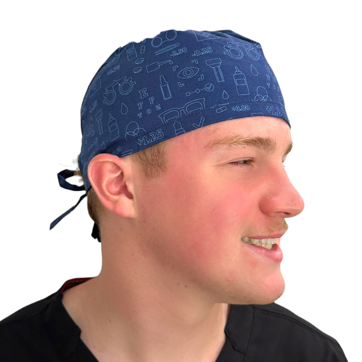 Eye Spy Navy- Classic/Men's Scrub Cap