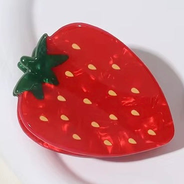 strawberry hair claw clip