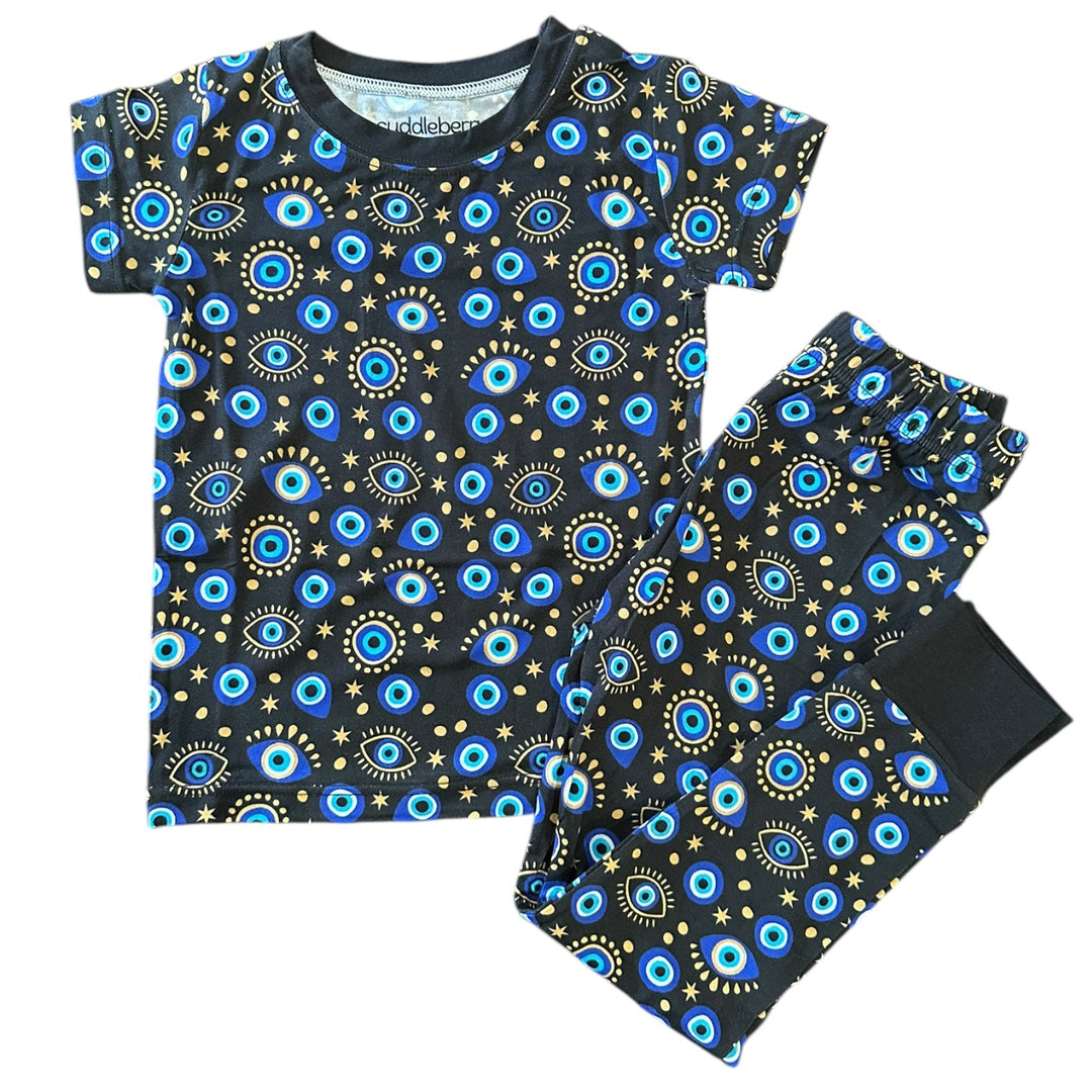 Evil Eye Black Short Sleeve Two-Piece PJ's