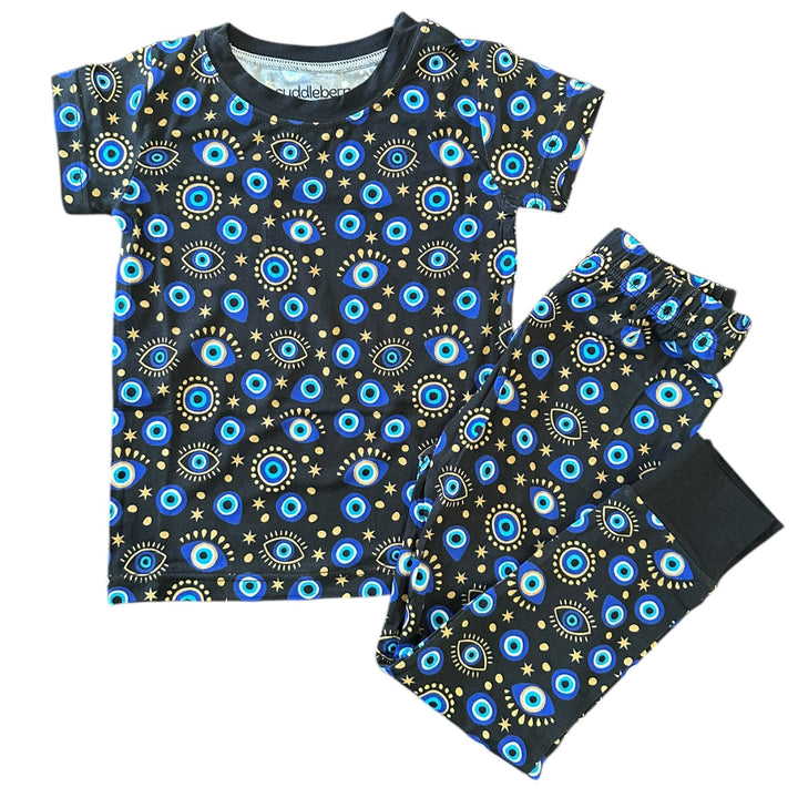 Evil Eye Black Short Sleeve Two-Piece PJ's