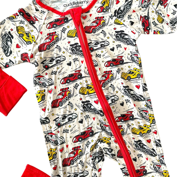 Race Car Bamboo Zipper Sleeper