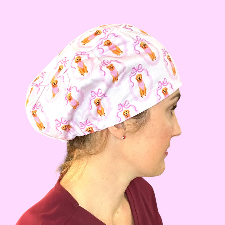 Pink Pup Society- Euro Scrub Cap