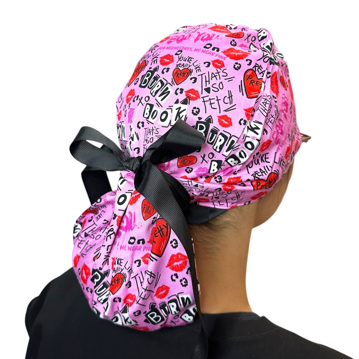 Wear Pink- Ponytail Scrub Cap