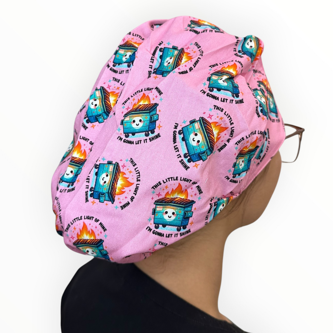 Dumpster Fire- Bouffant Scrub Cap