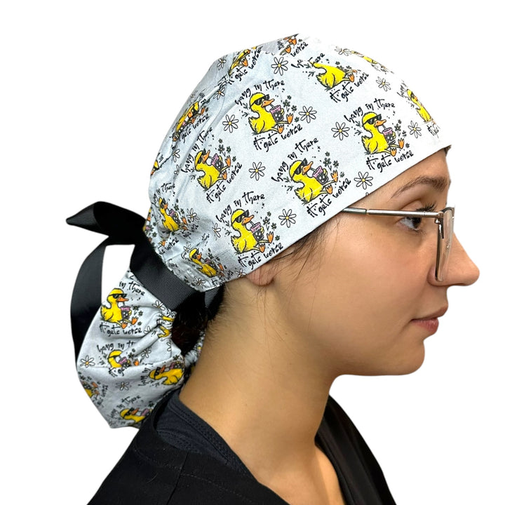 Hang in There, It Gets Worse- Ponytail Scrub Cap