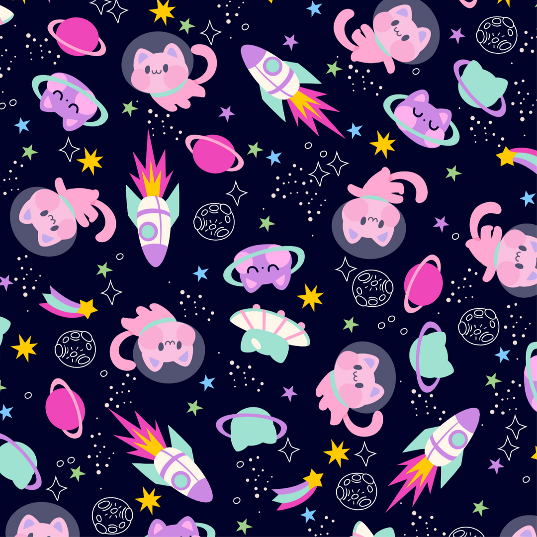 Astro Cats- Bouffant Scrub Cap