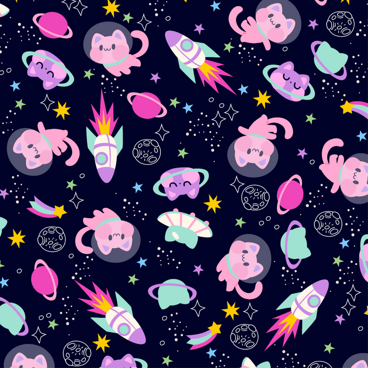 Astro Cats- Bouffant Scrub Cap