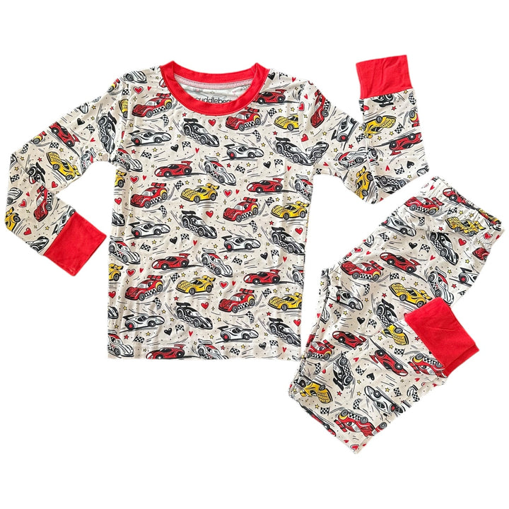 Race Car Long Sleeve Two-Piece PJ's