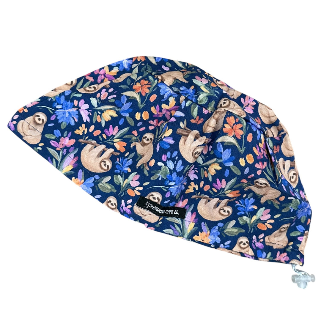 Sloth Whimsy- Euro Scrub Cap