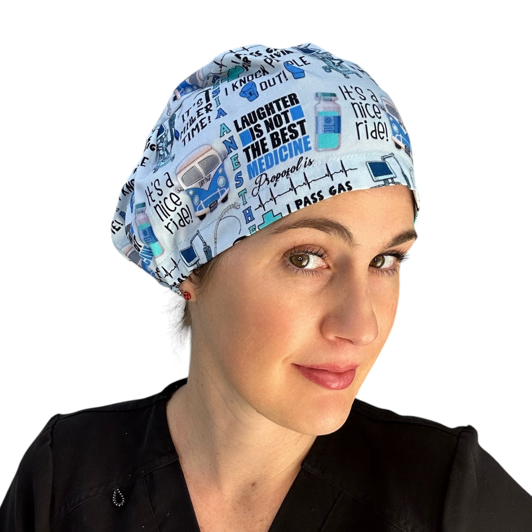 Anesthesia Euro Scrub Cap for Women, by Sunshine Caps Co