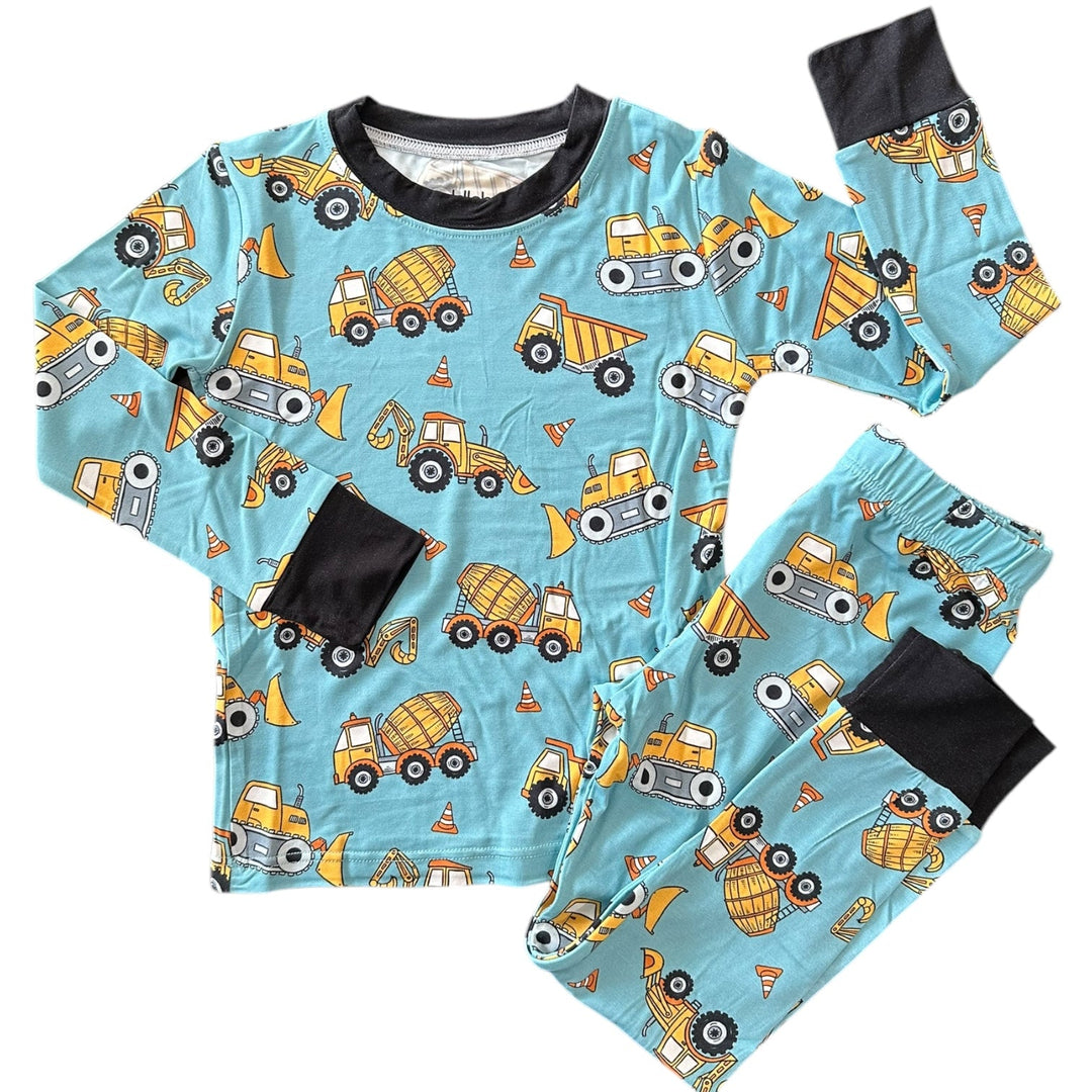 Construction Zone Long Sleeve Two-Piece PJ's