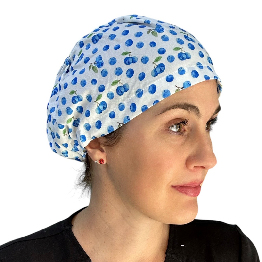 Blueberry Euro Scrub Cap for Women, by Sunshine Caps Co