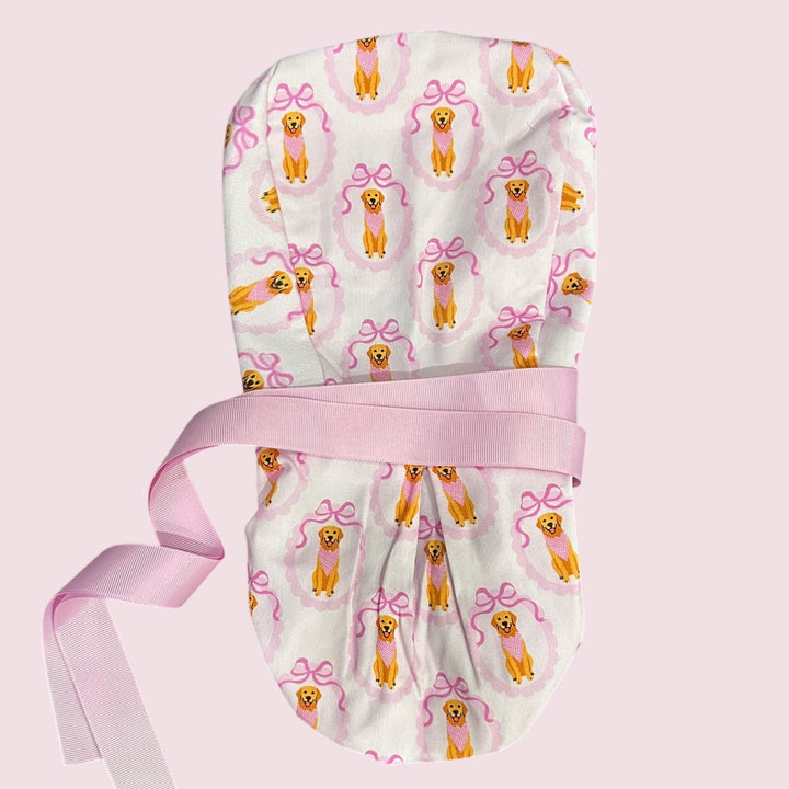 Pink Pup Society- Ponytail Scrub Cap