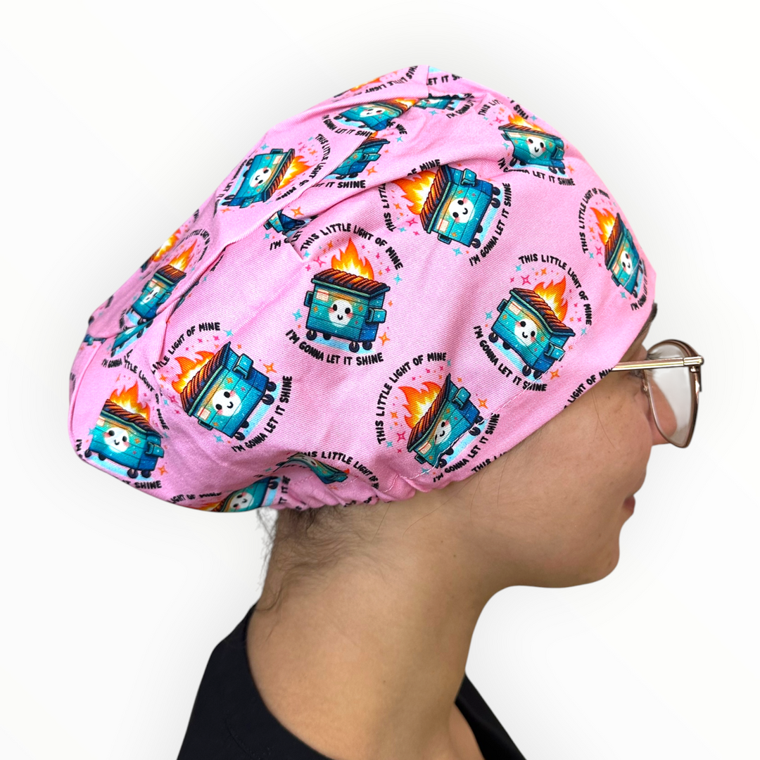 Dumpster Fire- Euro Scrub Cap