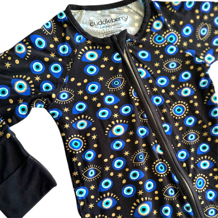 Evil Eye Black Zipper Sleeper
