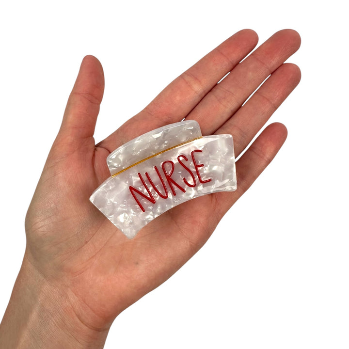 nurse hair claw clip