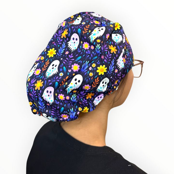 Ghost Floral- Bouffant Scrub Cap