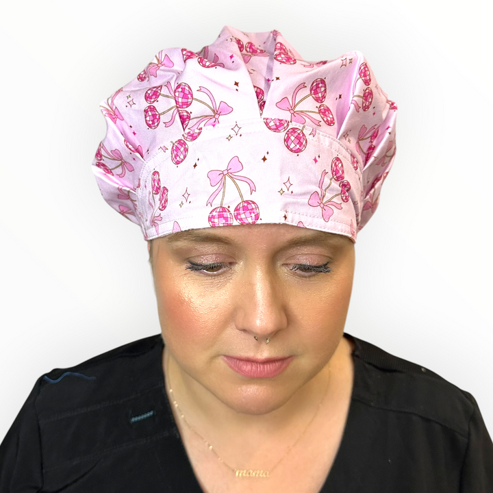 Disco Cherries- Bouffant Scrub Cap