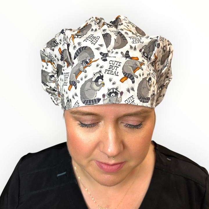 Cute but Feral- Bouffant Scrub Cap