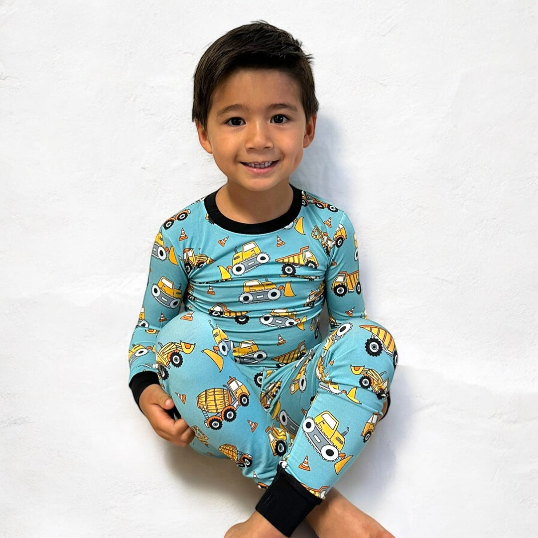 Construction Zone Long Sleeve Two-Piece PJ's