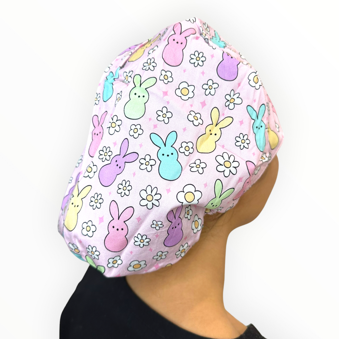 Easter Bunny- Bouffant Scrub Cap