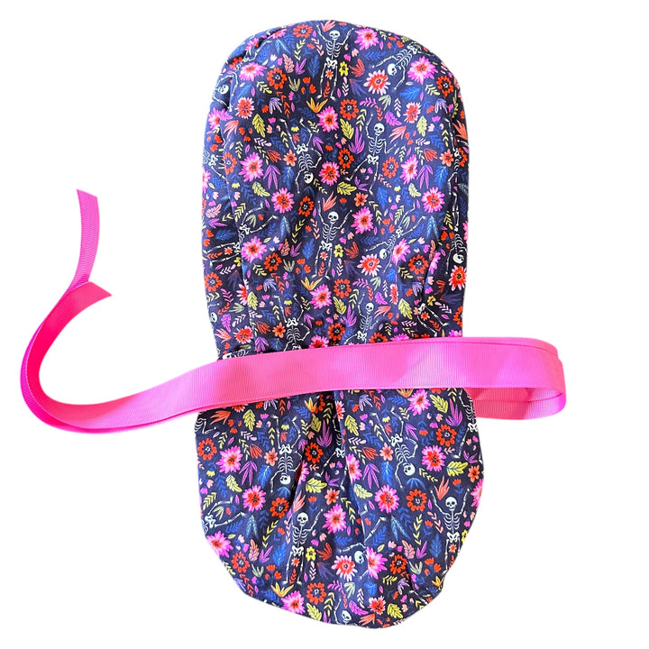 Skeletons in Bloom- Ponytail Scrub Cap
