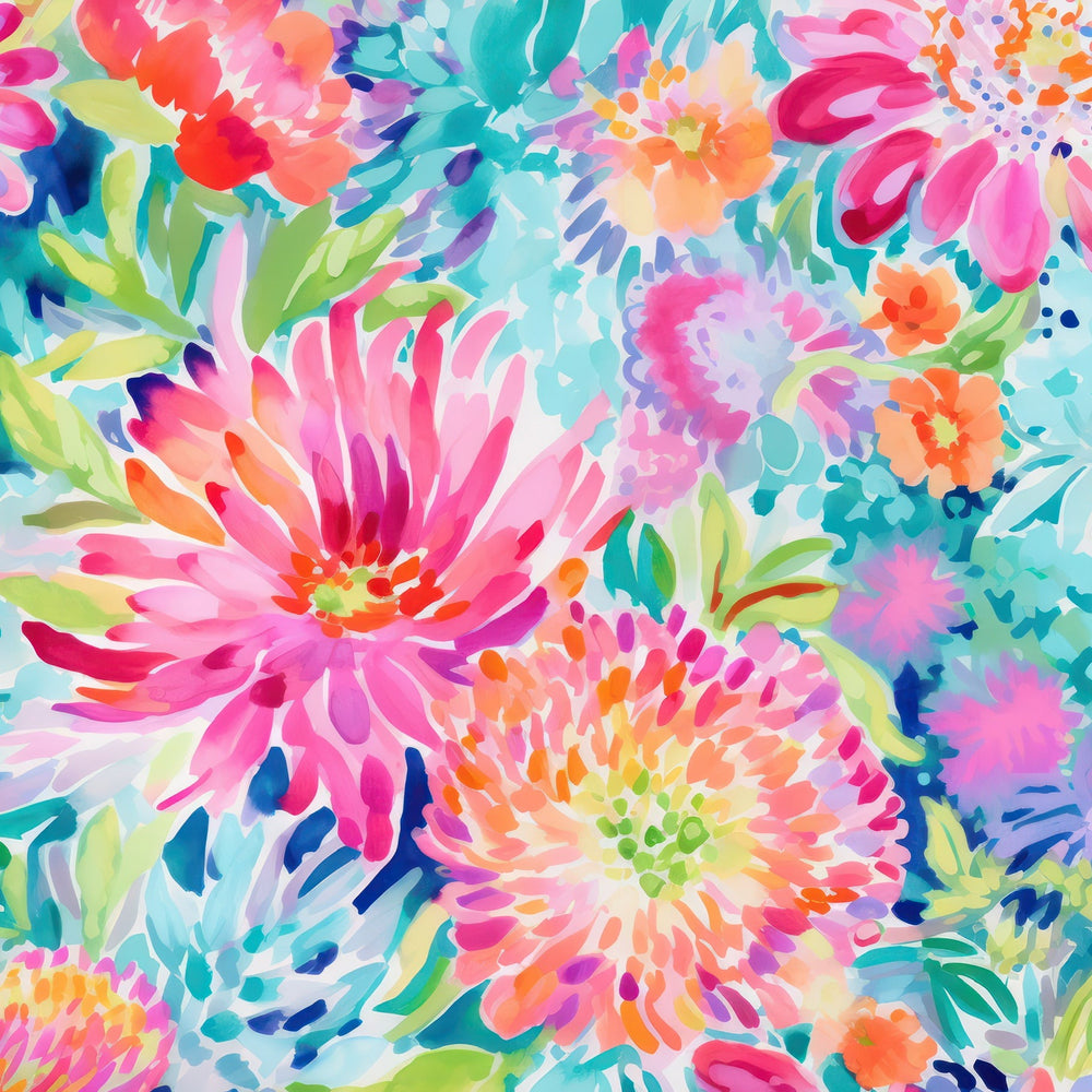 Bright Floral Ponytail Scrub Cap for Women, By Sunshine Caps Co.