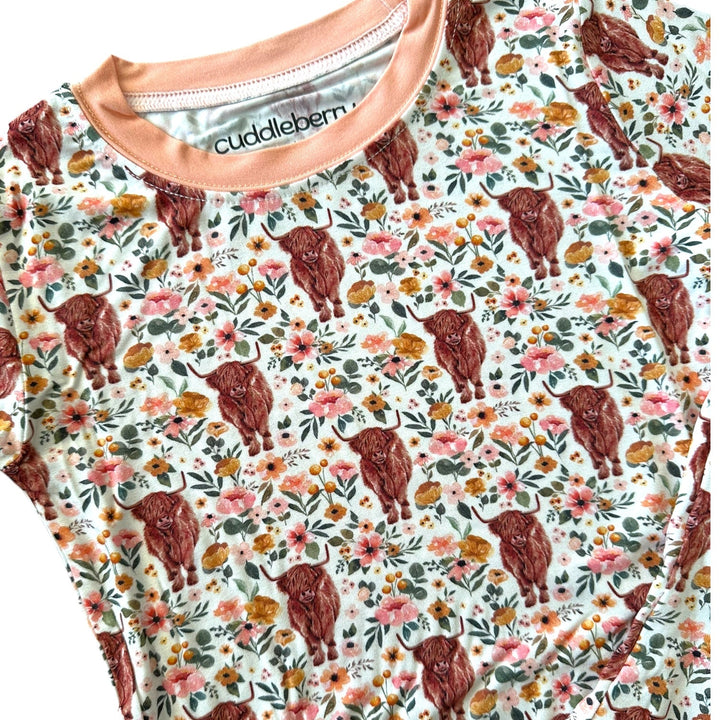 Highland Cow Long Sleeve Two-Piece PJ's